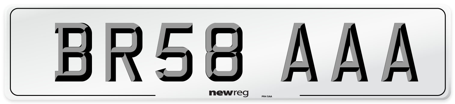 BR58 AAA Number Plate from New Reg
